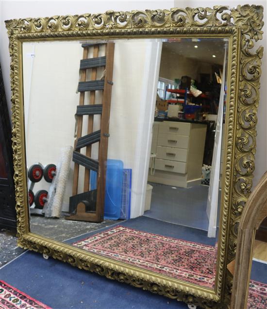 A large gilt gesso wall mirror 157 x 148cm
